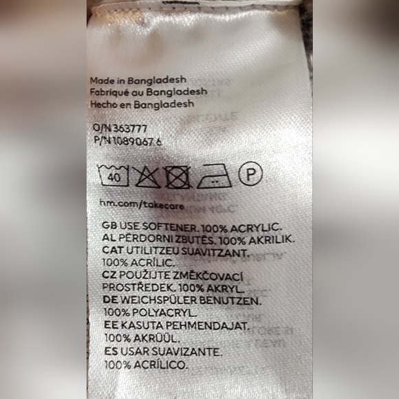 H&M Knitted Cardigan, Size XL, Grey - Picture 3 of 3